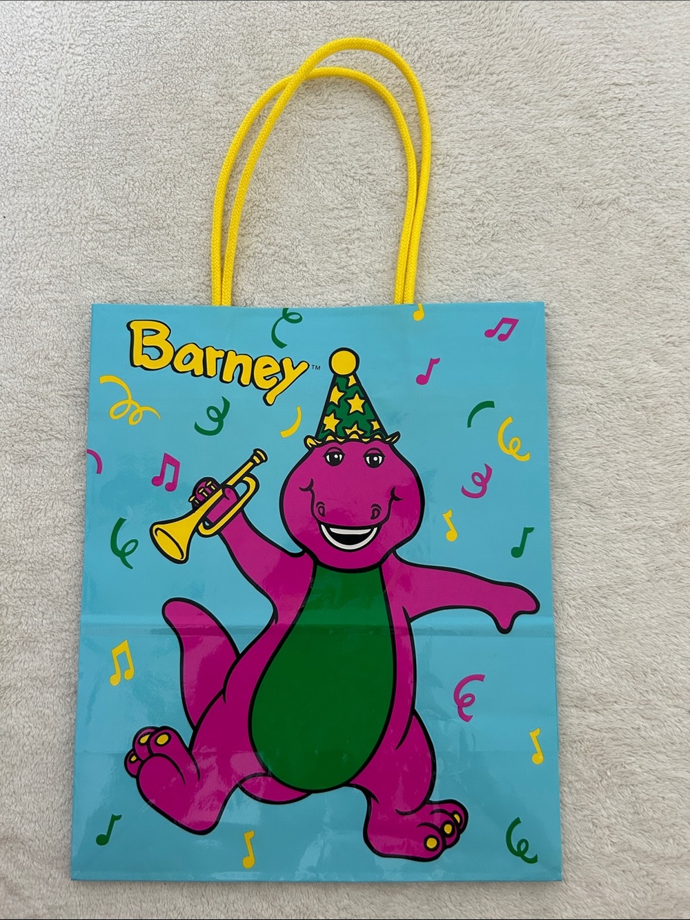 Vintage 1993 Barney Gift Bag